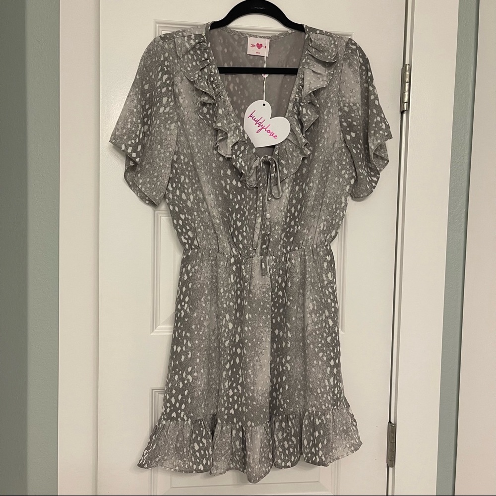 Buddy Love Trixy Ruffled Mini Dress NWT